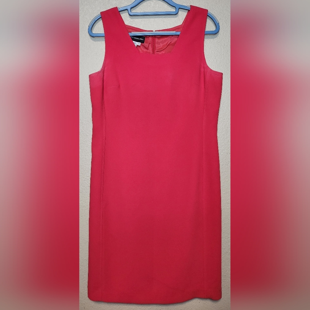 Donna Morgan Women’s  Shealt Dress Square Neck Sleeveless Size 12 Zipper Back
